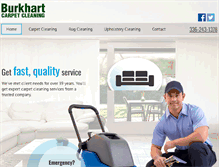 Tablet Screenshot of burkhartcarpetclean.com